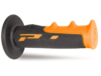 PROGRIP Gripy (rukoväte) PG797 Off Road 22+25 mm 115 mm – oranžové/čierne dvojzložkové