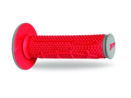 PROGRIP Gripy PG802 Half Waffle 115 mm – 22/25 mm, uzavreté – Farba: Sivá / červená · 802-288