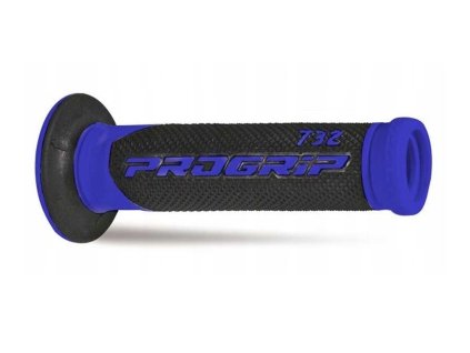 PROGRIP Gripy PG732 ROAD (22+25 mm, dĺžka 125 mm) – modré/čierne otvorené (dvojzložkové) (732-150)