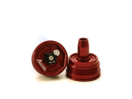 ACCEL Vrchný uzáver tlmiča Honda CRF 450R 09-14; Yamaha YZ/YZF 125/250/450/X 06-20, WRF 250/450 12-20, Kawasaki KXF 450 08-14, Suzuki RMZ 250 19, Gas Gas červený