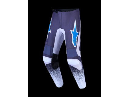 ALPINESTARS Motokrosové nohavice Fluid Drag 2027 – kamenná sivá/svetloorgovánová/modrá UCLA