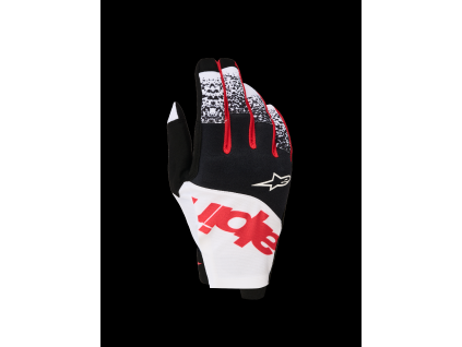 ALPINESTARS Motokrosové rukavice Techstar 2027 – čierna/biela/červená fluo