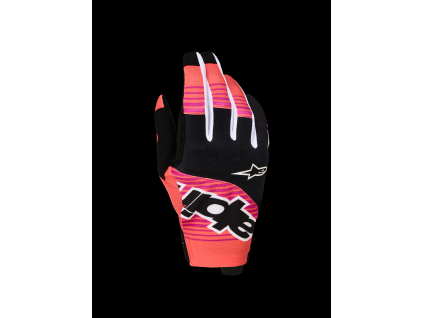 ALPINESTARS Motokrosové rukavice Techstar 2027 – koralová/čierna/fuksiová