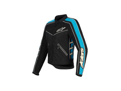 ALPINESTARS Dámska letná moto bunda Stella T-Dyno Air – čierna/svetlá modrá/ecru