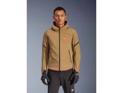 ALPINESTARS Textilná moto bunda Aeroshell Waterproof – tmavá khaki/čierna/oranžová fluo