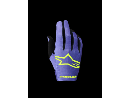 ALPINESTARS Motokrosové rukavice Radar 2026 – fialová/žltá fluo