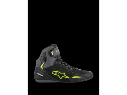 ALPINESTARS Moto topánky Faster-3 Drystar – čierna/sivá/fluorescenčná žltá