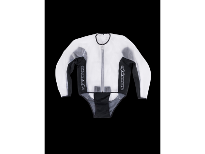 ALPINESTARS Pretekárska nepremokavá bunda Racing Rain – priehľadná/čierna