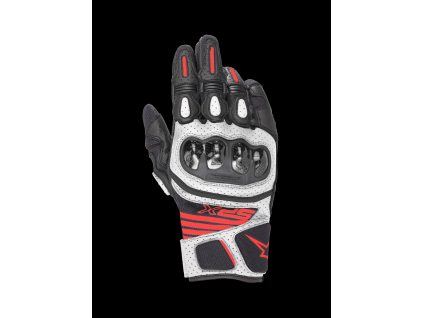 ALPINESTARS Odvetrané moto rukavice SPX AC V2 – čierna/biela/červená fluo