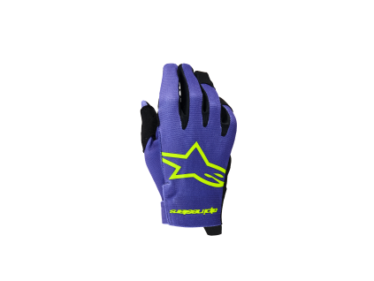 ALPINESTARS Detské motokrosové rukavice Radar 2026 – fialová/žltá fluo