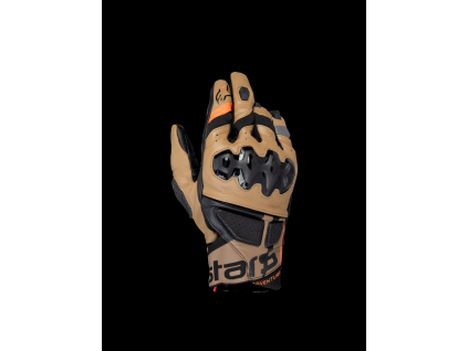 ALPINESTARS Moto rukavice Belize V3 Drystar – čierna/Gobi hnedá