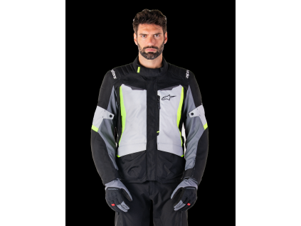 ALPINESTARS Nepremokavá moto bunda ST-1 Waterproof – ľadová sivá/čierna/žltá fluo