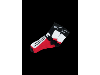 ALPINESTARS Krátke moto ponožky Road Racing Over-Ankle – čierna/červená