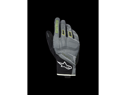 ALPINESTARS Nepremokavé moto rukavice Moblast Waterproof – Fur Gray/čierna/sírová žltá