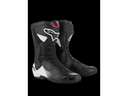 ALPINESTARS Športové moto čižmy SMX-6 V3 – čierna/biela/červená – grafika