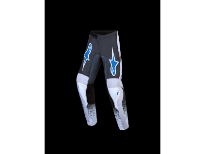 ALPINESTARS Detské motokrosové nohavice Youth Fluid Drag 2027 – kamenná sivá/svetloorgovánová/modrá UCLA