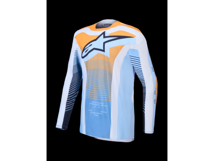 ALPINESTARS Motokrosový dres Techstar Maven 2027 – prašná modrá/mandarínková/čierna