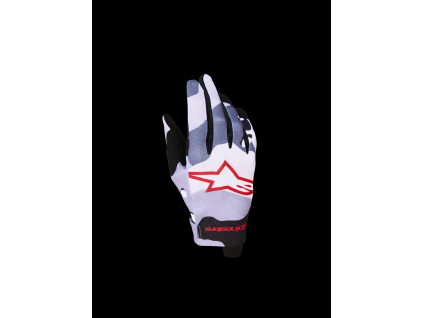 ALPINESTARS Detské motokrosové rukavice Radar 2027 – popolavá sivá/svetlá fialová/červená/čierna