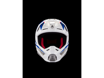 ALPINESTARS Motokrosová prilba Honda S-M5 ECE 22.06 – biela/modrá/červená lesklá
