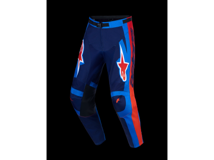 ALPINESTARS Motokrosové nohavice Racer Hunt 2027 – modrá Strong/modrá Deep Blue/ohnivočervená