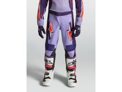 ALPINESTARS Detské motokrosové nohavice Fluid Hunt 2027 – svetlofialová/tmavofialová/ružová fluo