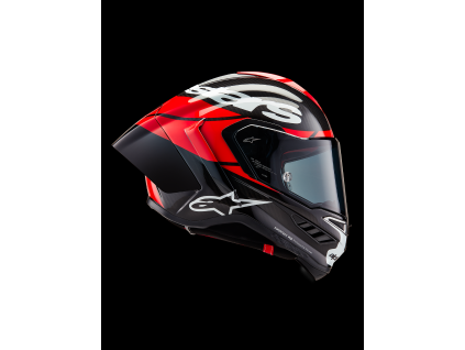 ALPINESTARS Integrálna prilba Supertech R10 Element ECE 22.06 – čierna Carbon/jasná červená/biela Gl