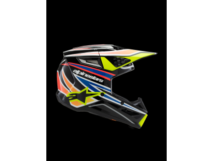 ALPINESTARS Detská motokrosová prilba S-M3 Youth Wurx ECE 22.06 – čierna/žltá Fl/modrá/červená Gl