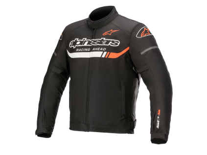 ALPINESTARS Nepremokavá moto bunda T-SP S Ignition Waterproof – čierna/biela/červená fluo