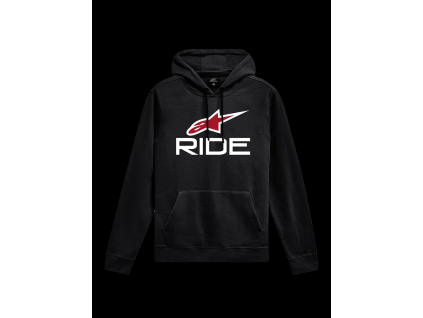 ALPINESTARS Mikina s kapucňou Ride V3 – čierna/biela/červená
