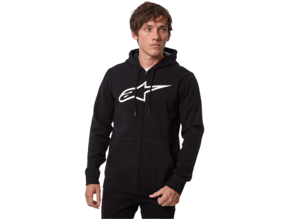 ALPINESTARS Mikina na zips s kapucňou Ageless Zip V3 – čierna/biela