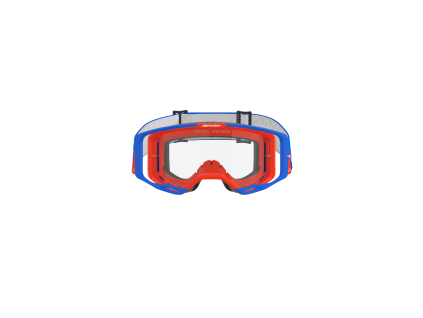 ALPINESTARS Motokrosové okuliare Vision 8 Wordmark – modrá/oranžová, číre sklo