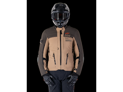 ALPINESTARS Textilná moto bunda AMT-8 Stretch Drystar XF – tmavá hnedá/tmavá khaki
