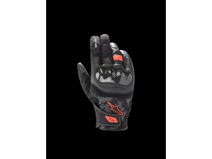ALPINESTARS Nepremokavé moto rukavice SMX Z Drystar – čierna/červená fluo