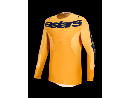 ALPINESTARS Motokrosový dres Racer Amber 2027 – oranžová/zlatá/modrá Deep Blue
