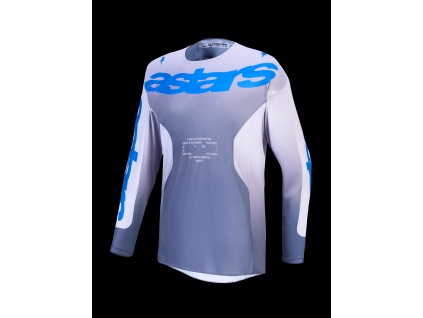 ALPINESTARS Motokrosový dres Racer Amber 2027 – popolavá sivá/svetloorgovánová/modrá UCLA