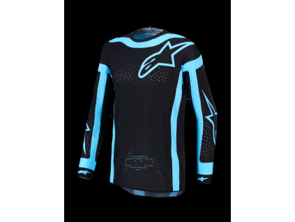 ALPINESTARS Motokrosový dres Supertech Vesta 2027 – čierna/tyrkysová