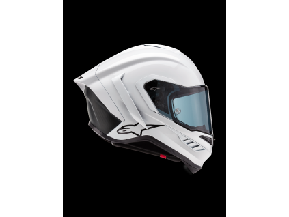 ALPINESTARS Integrálna prilba Supertech R10 Solid ECE 22.06 – biela lesklá/čierna matná