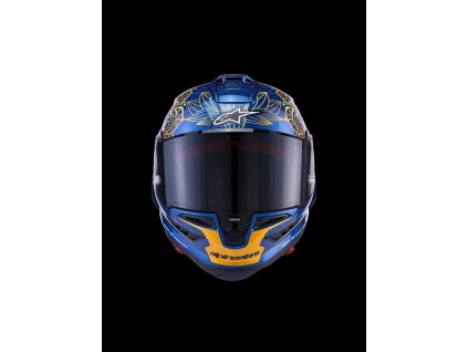 ALPINESTARS Integrálna prilba Limited Edition Supertech R10 Martinator Thai ECE 22.06 – modrá/čierna/červená/zlatá lesklá