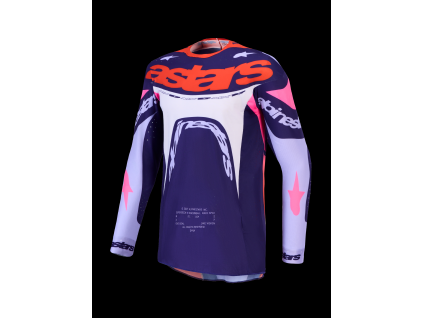ALPINESTARS Motokrosový dres Supertech Dyna 2027 – svetlofialová/tmavofialová/ružová fluo