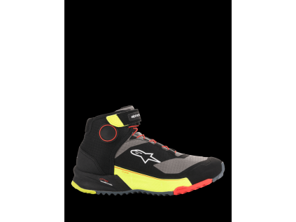 ALPINESTARS Moto topánky CR-X Drystar – čierna/žltá fluo/červená fluo