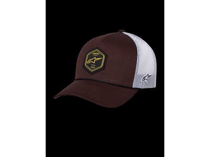 ALPINESTARS Šiltovka Hexeon Trucker – hnedá/biela