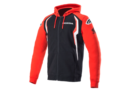 ALPINESTARS Mikina na zips Honda Zip – červená/čierna