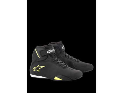 ALPINESTARS Moto topánky Sektor – čierna/žltá fluo