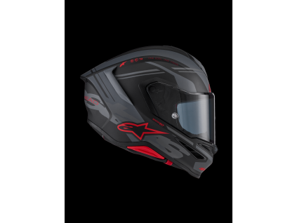 ALPINESTARS Integrálna prilba S-R7 A-Core ECE 22.06 – čierna/sivá/červená matná