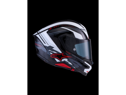 ALPINESTARS Integrálna prilba S-R7 A-Core ECE 22.06 – čierna/biela/červená lesklá