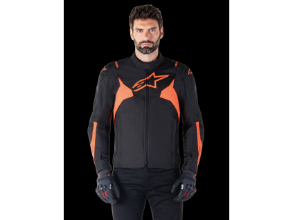 ALPINESTARS Nepremokavá športová moto bunda T-Jaws V4 Waterproof – čierna/červená fluo