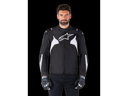 ALPINESTARS Nepremokavá športová moto bunda T-Jaws V4 Waterproof – čierna/biela