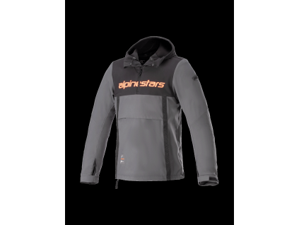 ALPINESTARS Ochranná moto mikina Sherpa – čierna/Tar sivá/červená fluo