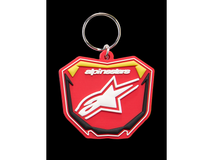 ALPINESTARS Kľúčenka Plate – červená/žltá/čierna