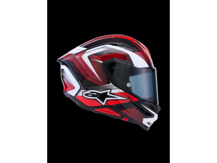ALPINESTARS Integrálna prilba S-R7 Kinetis ECE 22.06 – čierna/červená/biela lesklá